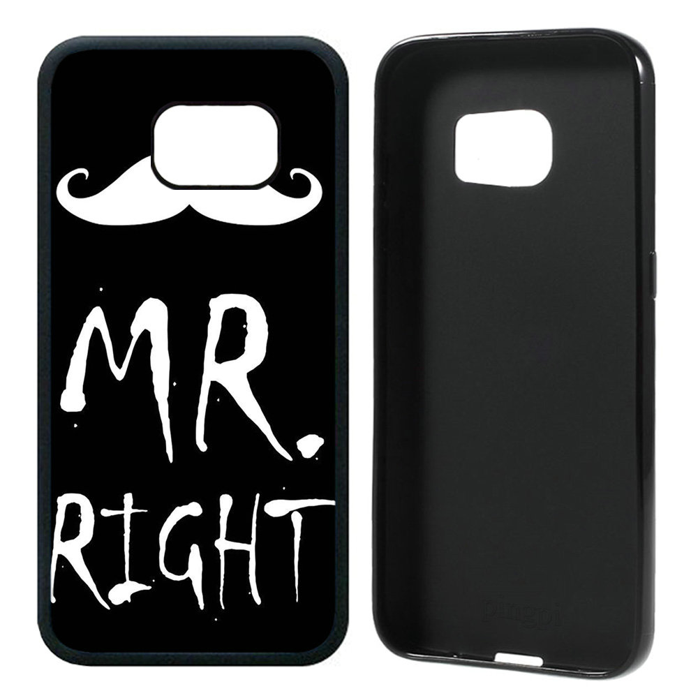 Valentines Lovers Gift Love Sweet Couple Mr Mrs Right Cute Retro 2 Case for Samsung Galaxy S7